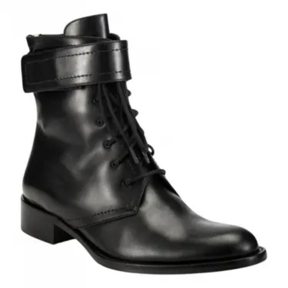 Tamara Mellon Lace Up Strap Ankle Boots in Black 37 7